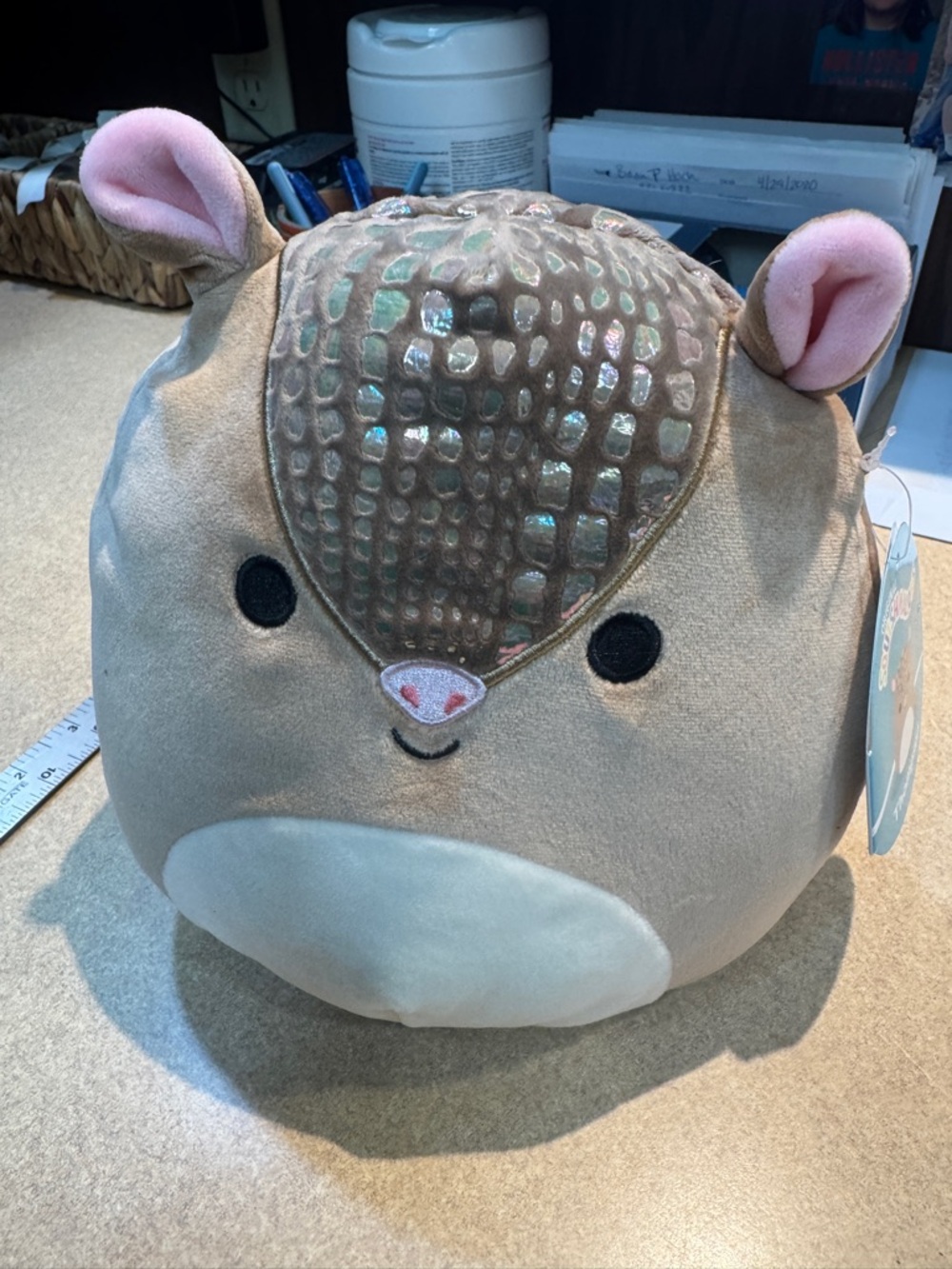 Plush toy 'Thompson the Armadillo' by Squishmallows